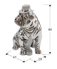Medidas Figura Med Bull Dog Cromo