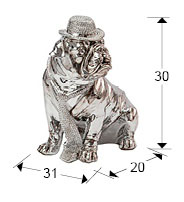 Medidas Figura Peq Bull Dog  Cromo