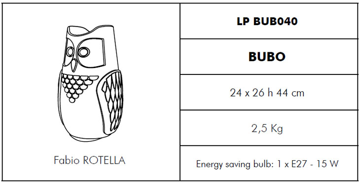 Búho con luz para jardín Bubo Slide Design