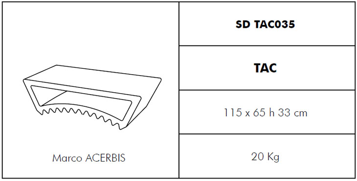 Medidas mesita para tumbona Tac Slide Design