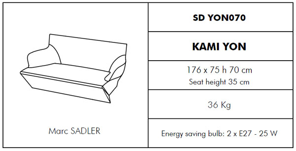 Medidas sofá chill-out Kami Yon SLIDE Design