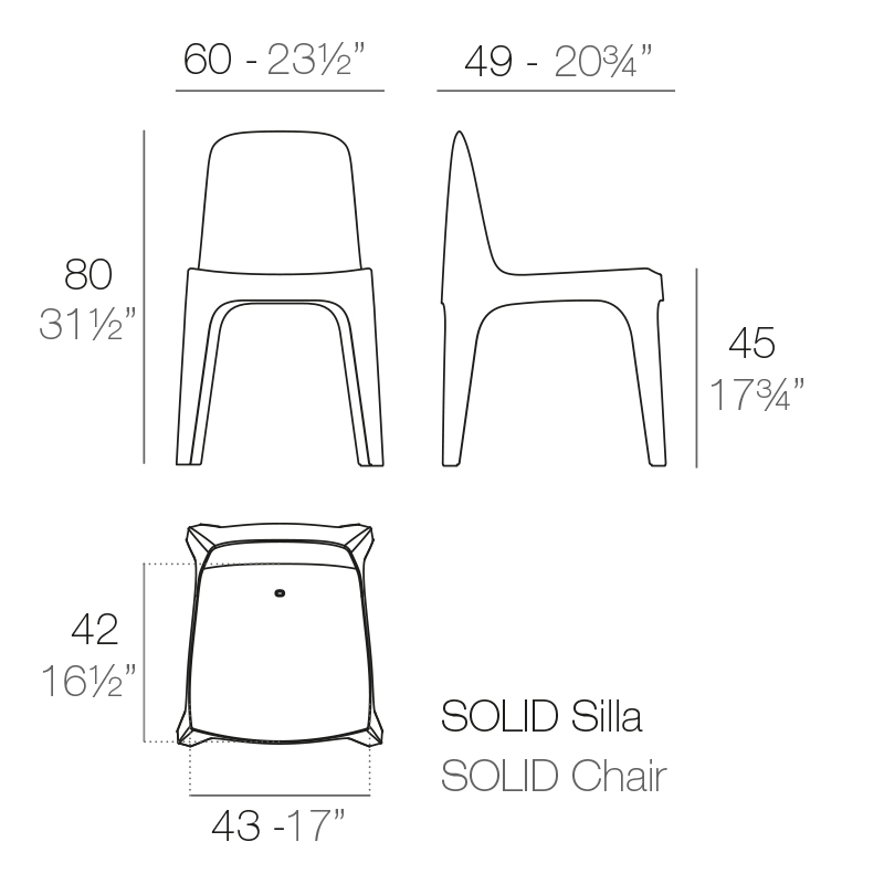 Solid de Vondom - Sillas apilables para exterior - OcioHogar.com