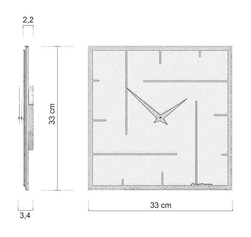 Medidas Reloj De Pared Grid