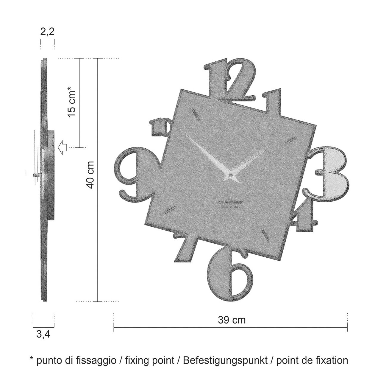 Medidas Reloj De Pared Moderno Justine