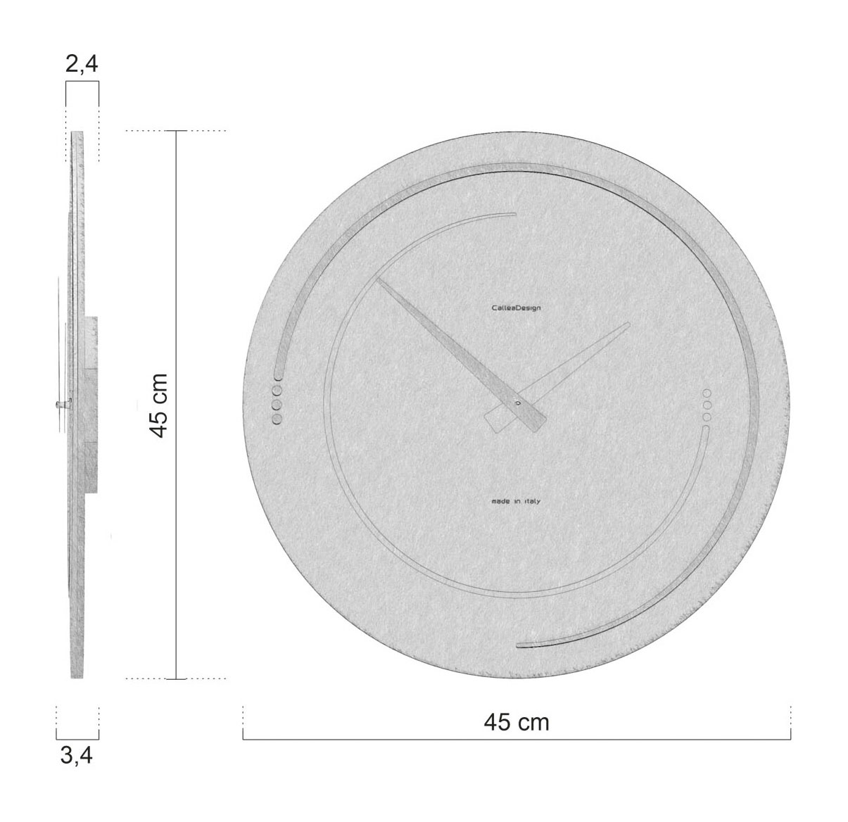 Medidas Reloj De Pared Sonar