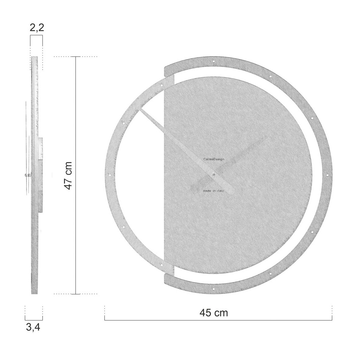 Medidas Reloj De Pared Zaki