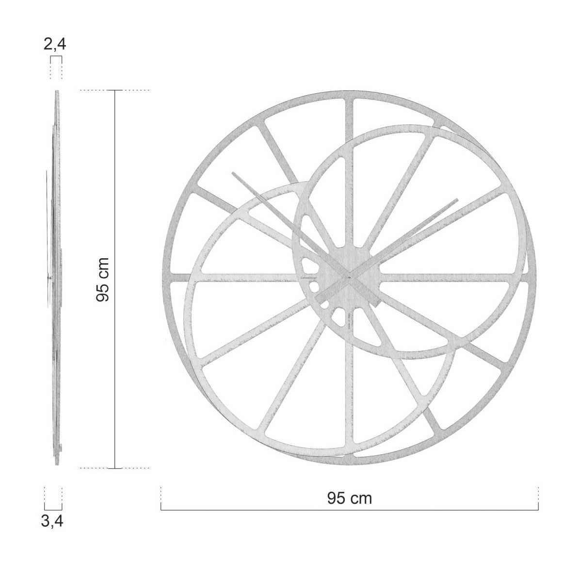 Medidas Reloj De Pared Theresa