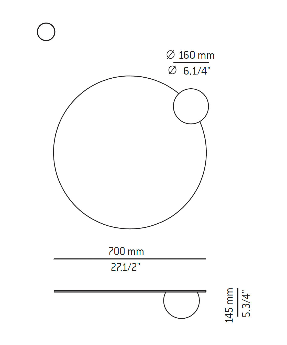 Medidas Circ modelo A-3706 de pared de Estiluz