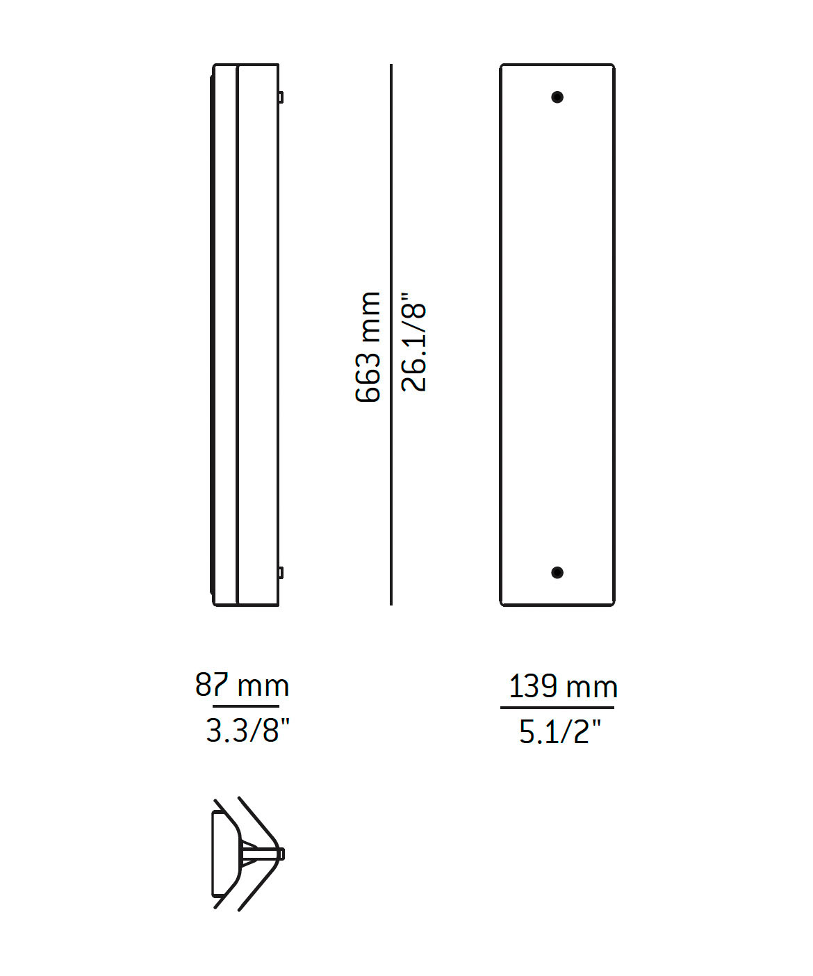 Medidas Gada modelo A-3921 de pared de Estiluz