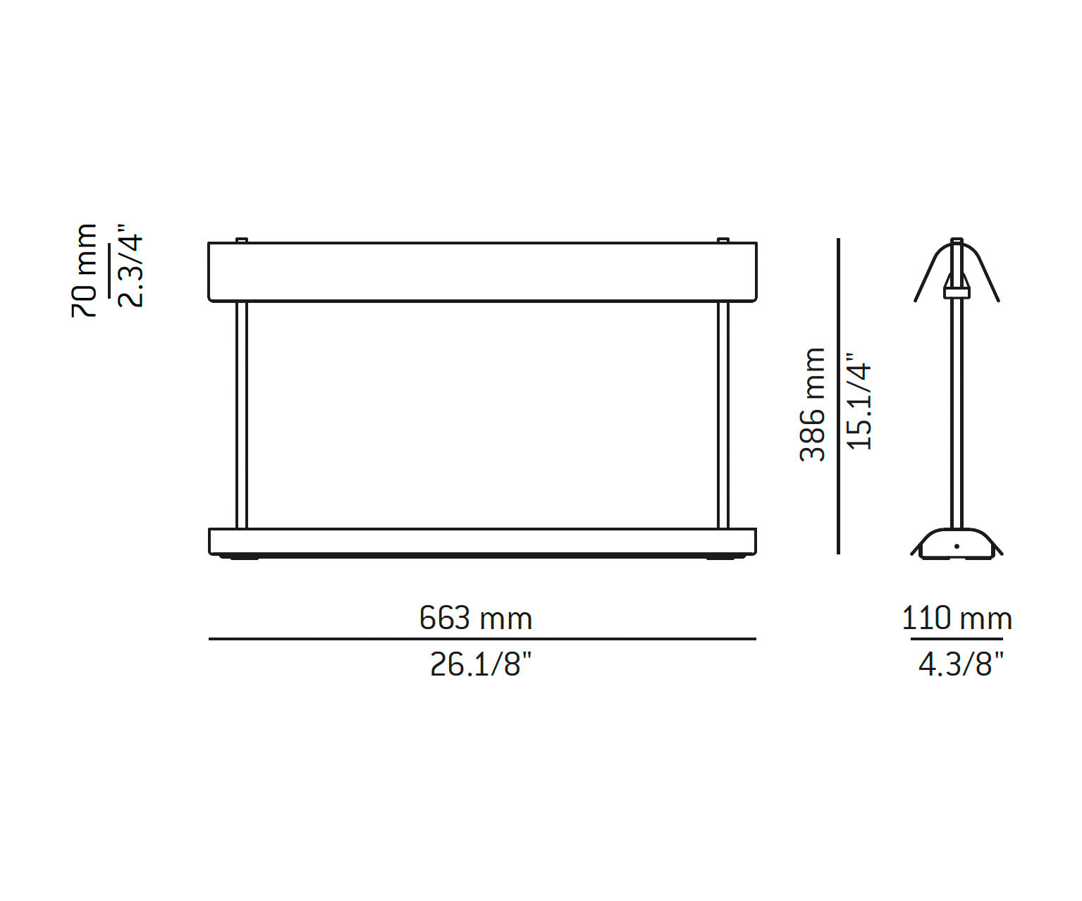 Medidas Gada modelo M-3927 de sobremesa de Estiluz