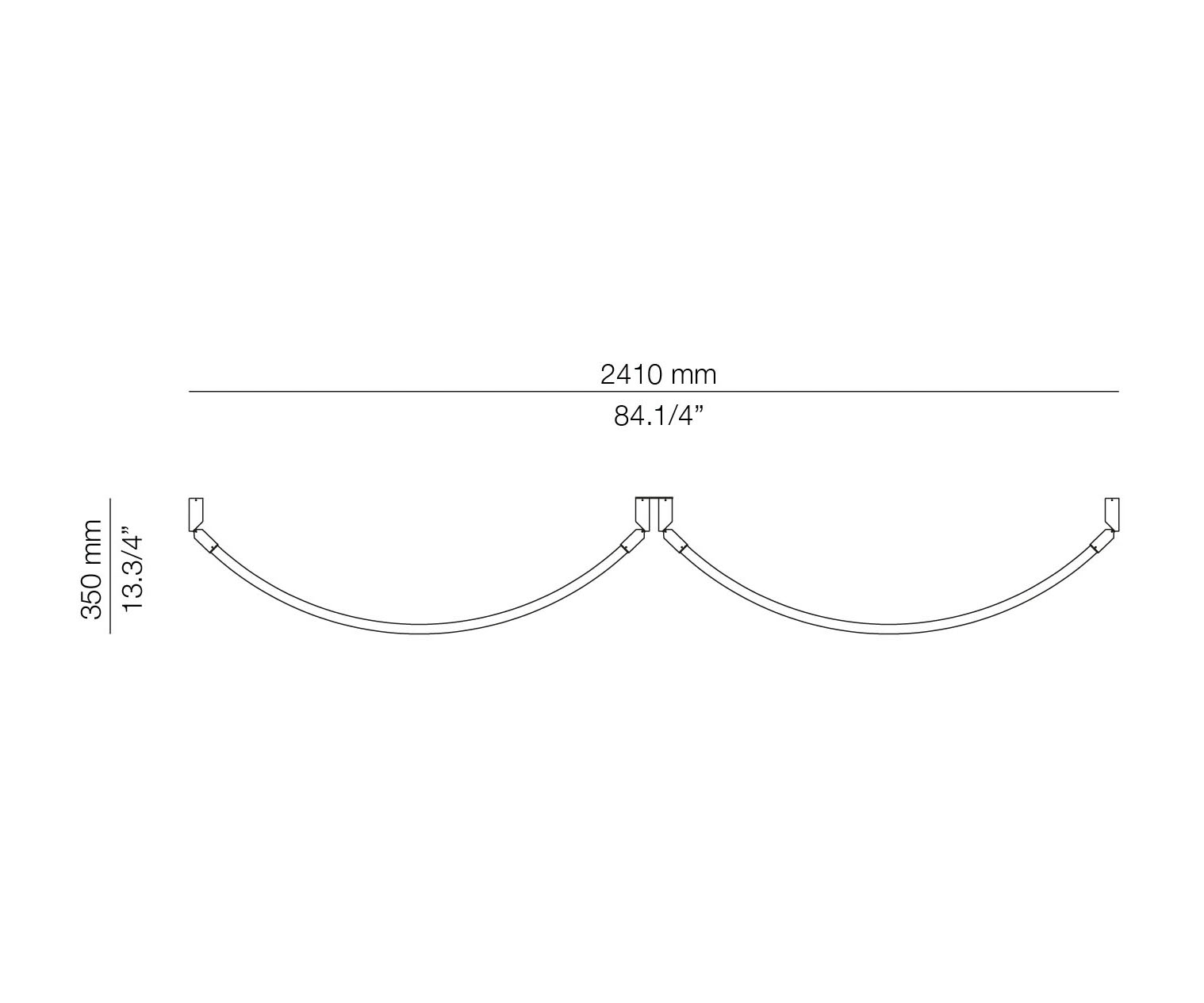 Medidas Arco modelo ARC_4002X2 de suspensión para exterior de Estiluz